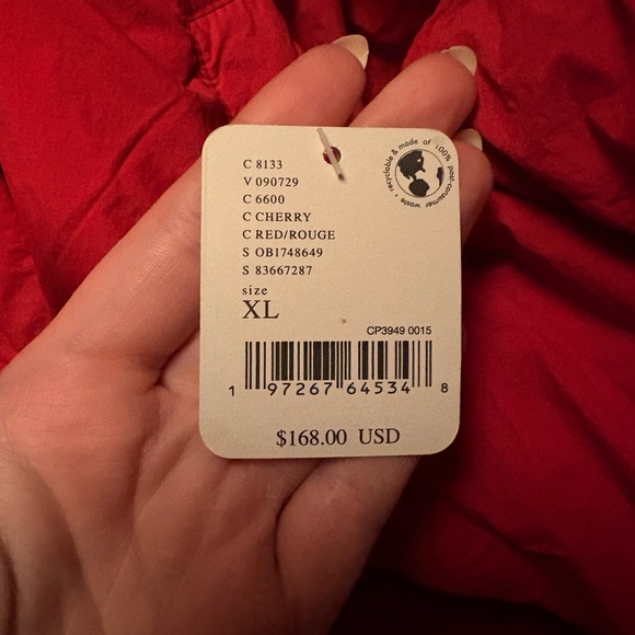 Free People Bold Red Oversized Puffer Coat NEW WITH TAGS - Picture 4 of 4